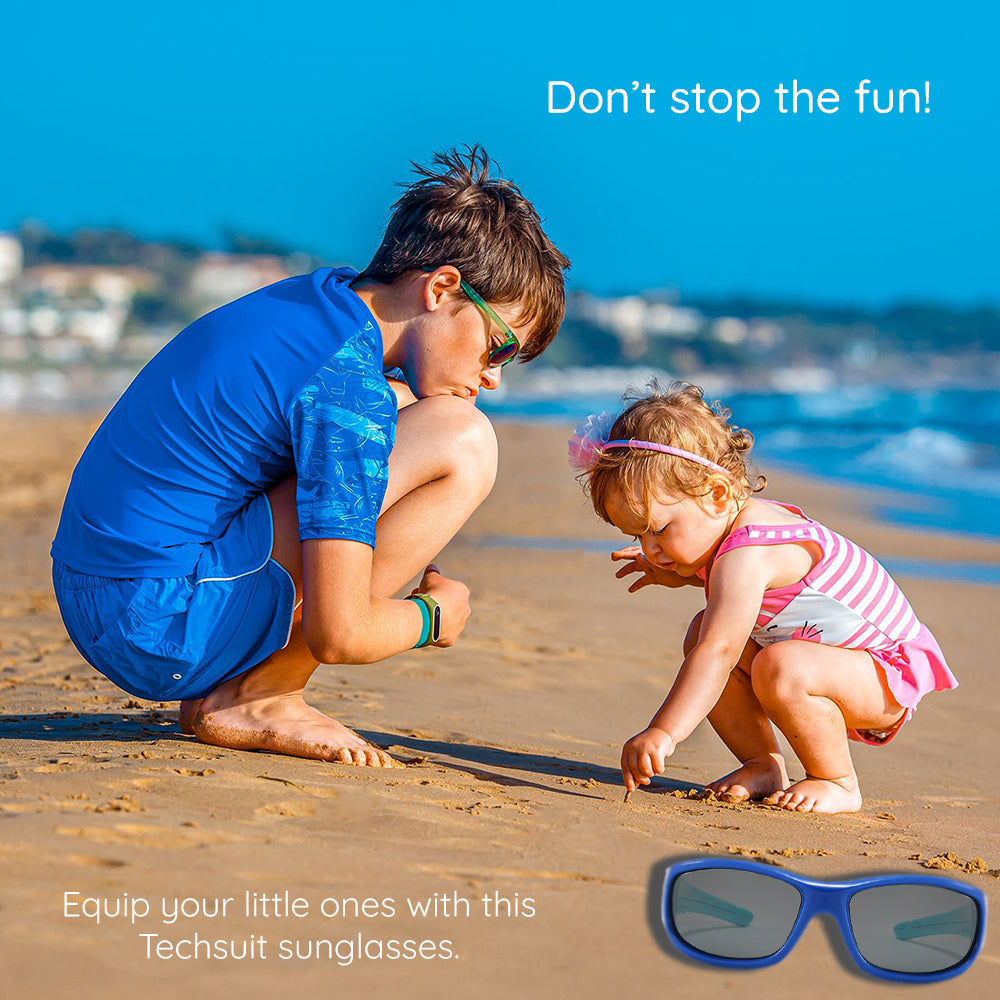 Gafas de Sol Deportivas para Niños Techsuit 800-C11, Polarizadas, Negras