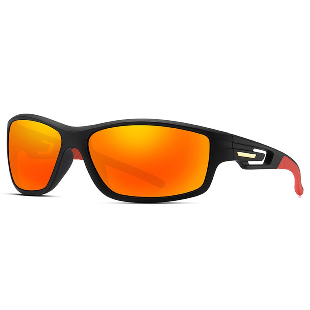 Gafas de Ciclismo Unisex Techsuit 201910, Polarizadas, Negro Rojo