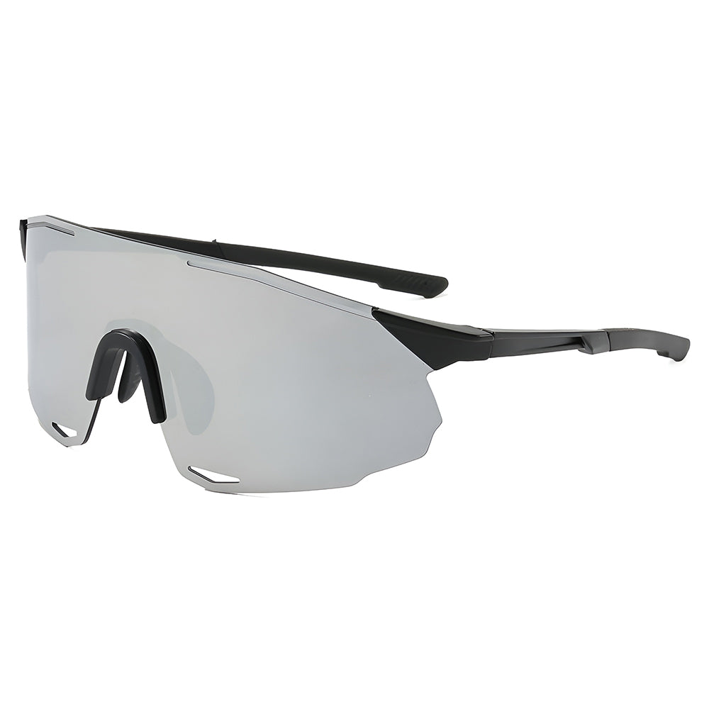 Gafas de Ciclismo Unisex Techsuit 8853, Negras Plateadas