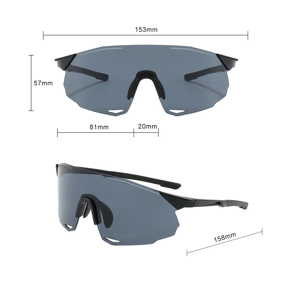 Gafas de Ciclismo Unisex Techsuit 8853, Negras Plateadas