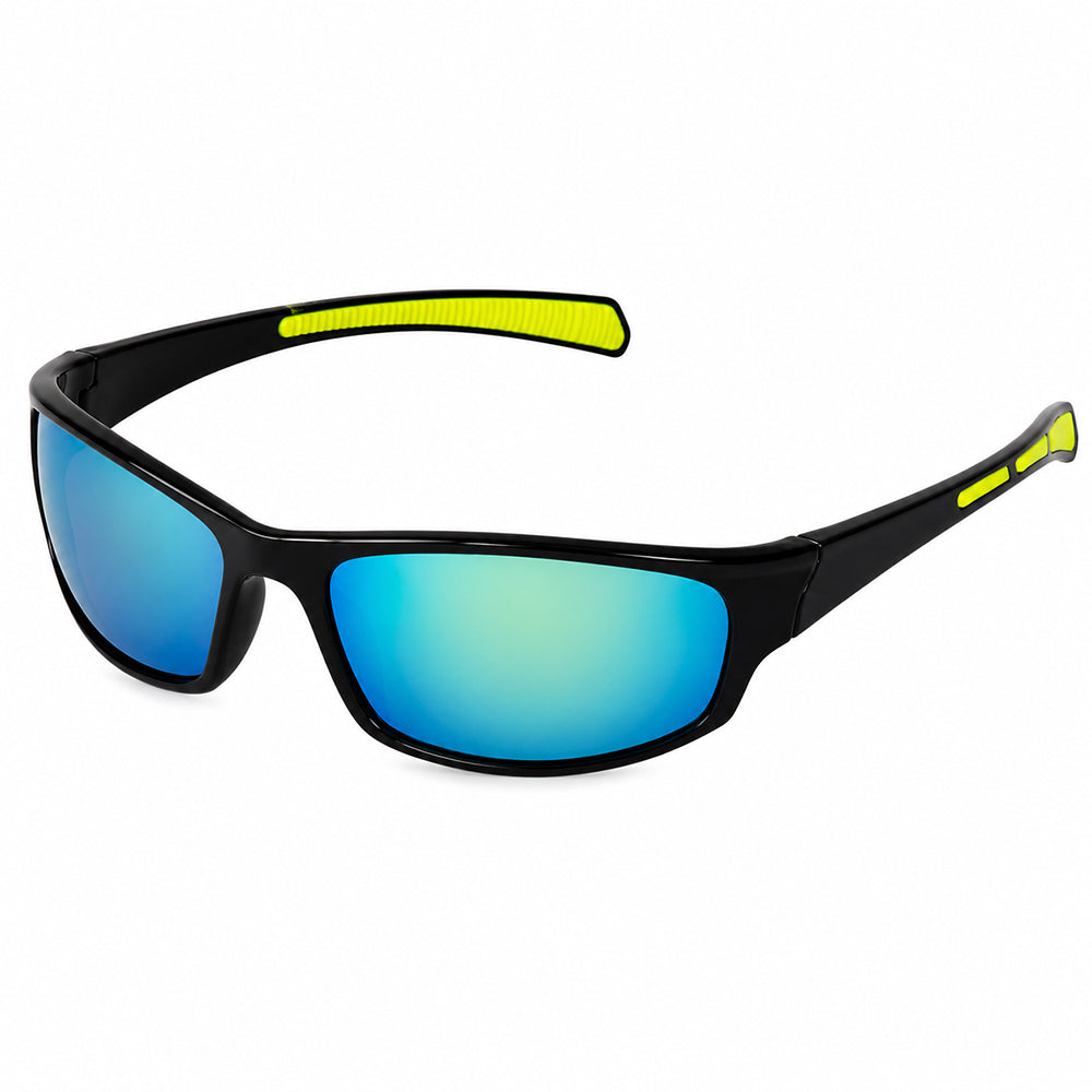 Gafas de Ciclismo Unisex Techsuit 9937, Negras Azules Amarillas