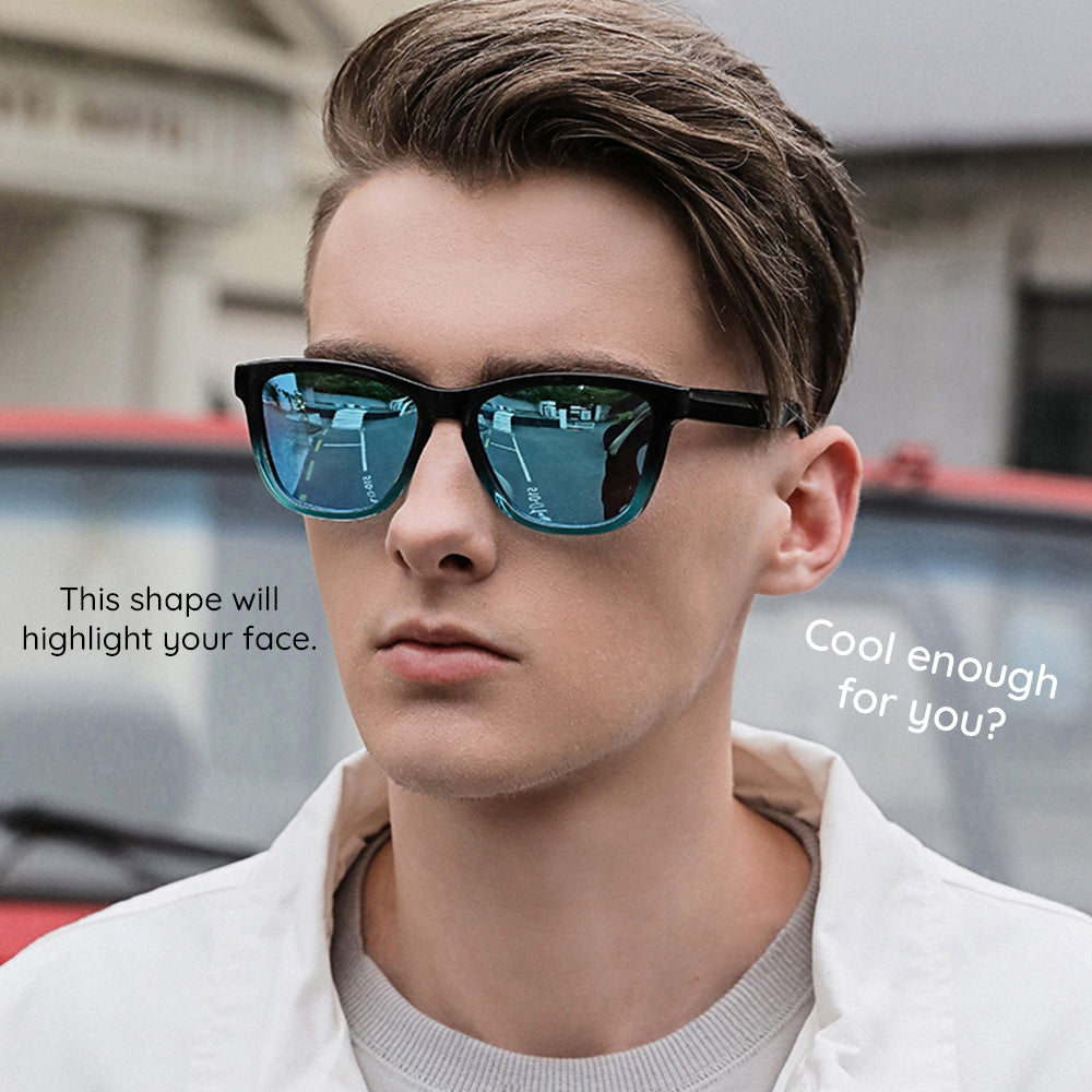 Gafas de Sol para Hombre Techsuit 0717, Polarizadas, Protección UV, Negras