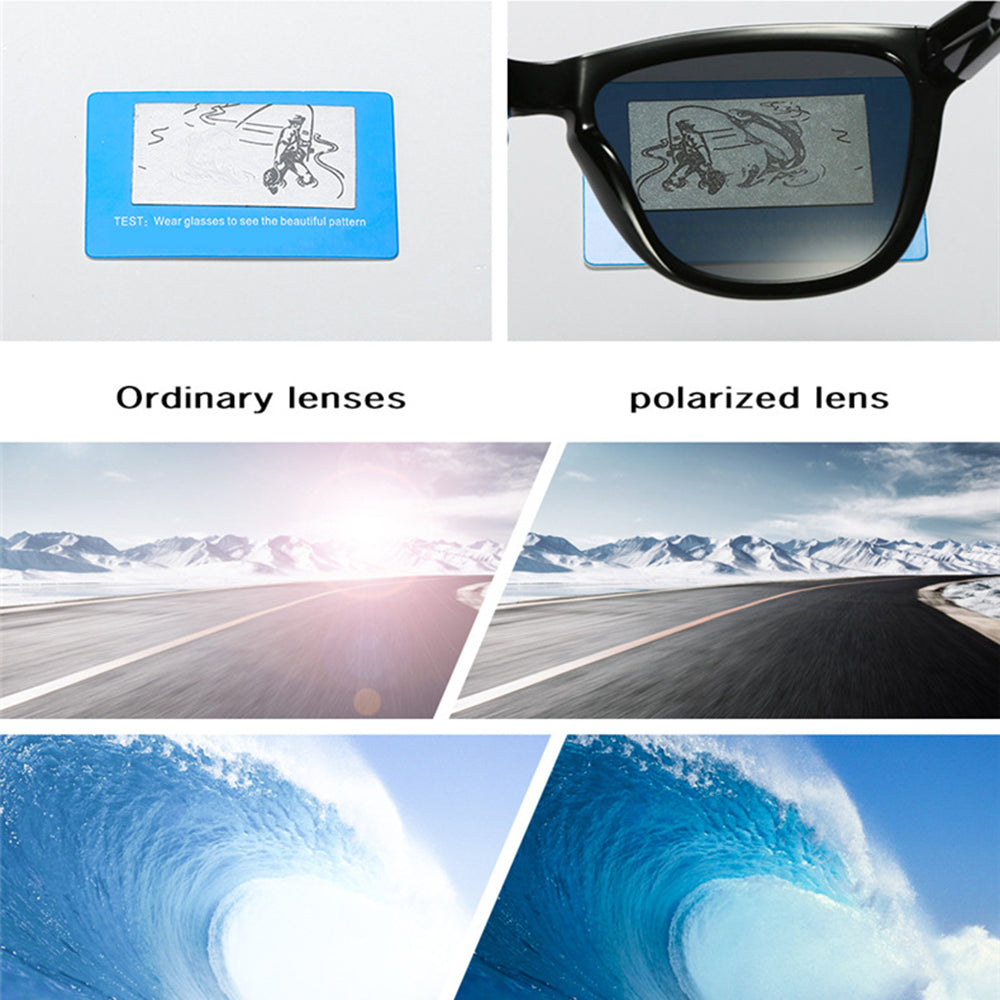 Gafas de Sol para Hombre Techsuit 0717, Polarizadas, Protección UV, Negras
