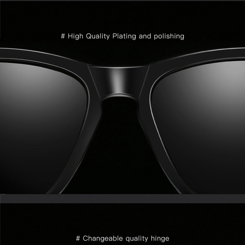 Gafas de Sol para Hombre Techsuit 0717, Polarizadas, Protección UV, Negras Azules