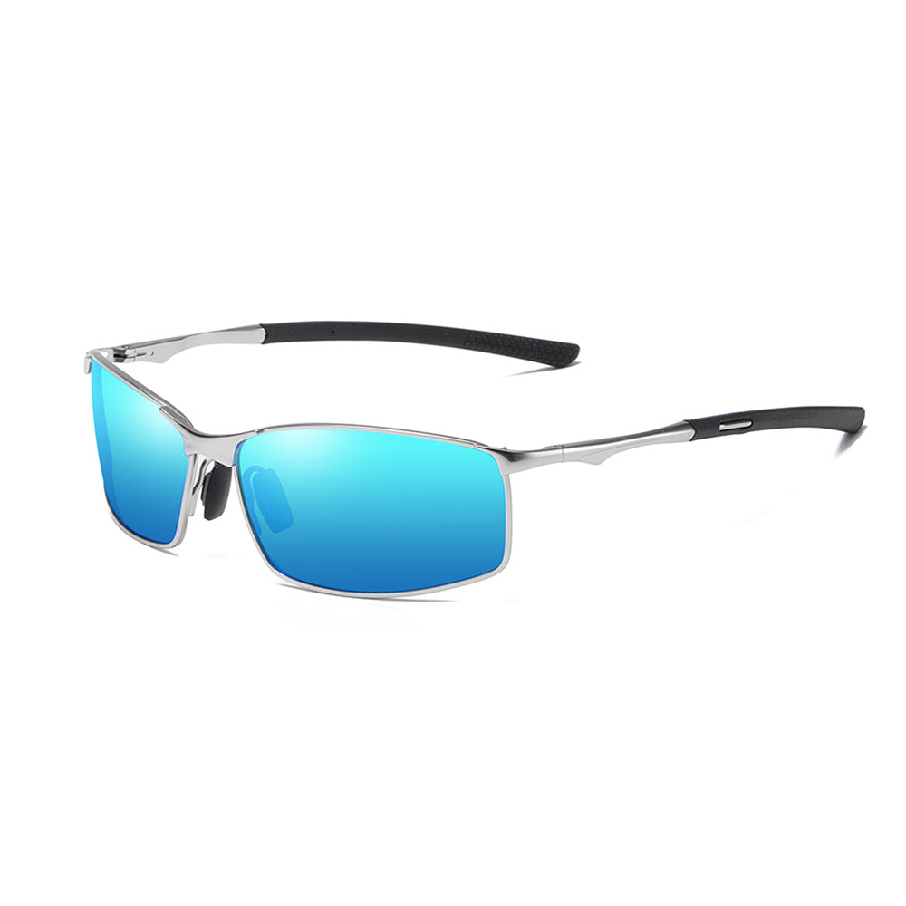Gafas de Sol para Hombre Techsuit 559, Polarizadas, Protección UV, Plateadas Azules