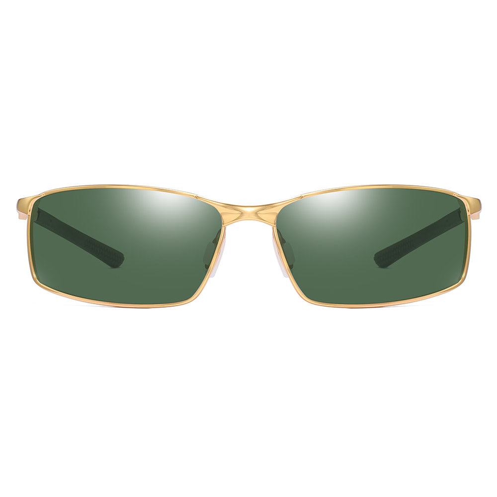 Gafas de Sol para Hombre Techsuit 559, Polarizadas, Protección UV, Doradas Verdes