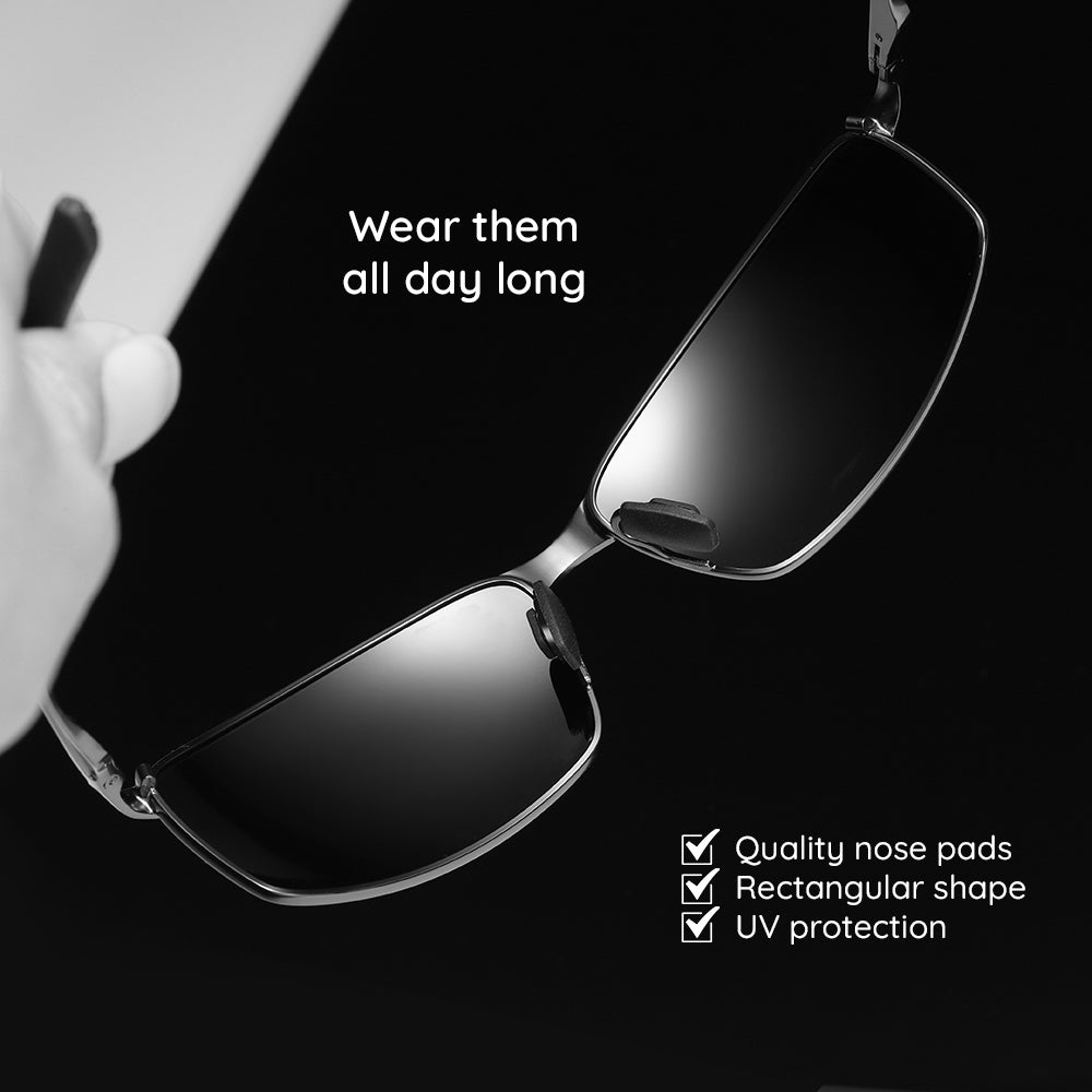 Gafas de Sol para Hombre Techsuit 559, Polarizadas, Protección UV, Doradas Verdes