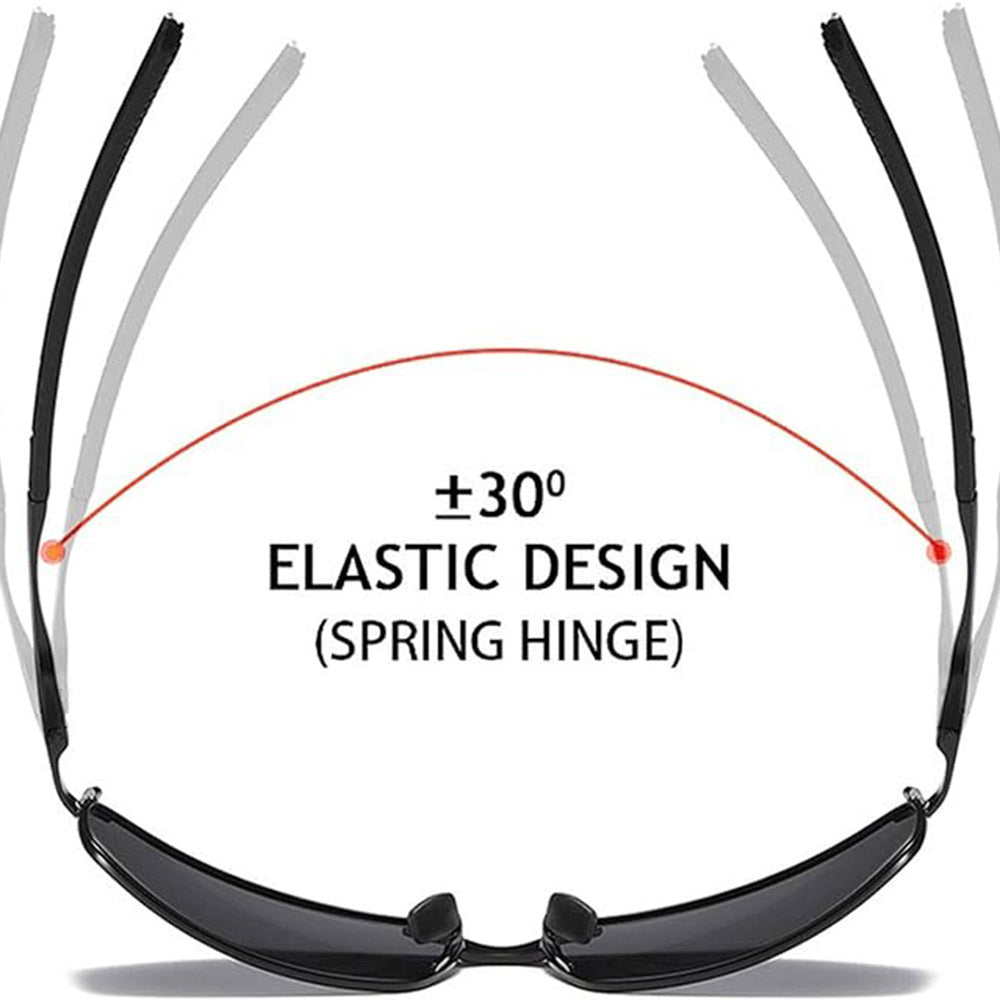 Gafas de Sol para Hombre Techsuit 559, Polarizadas, Protección UV, Gris Negro