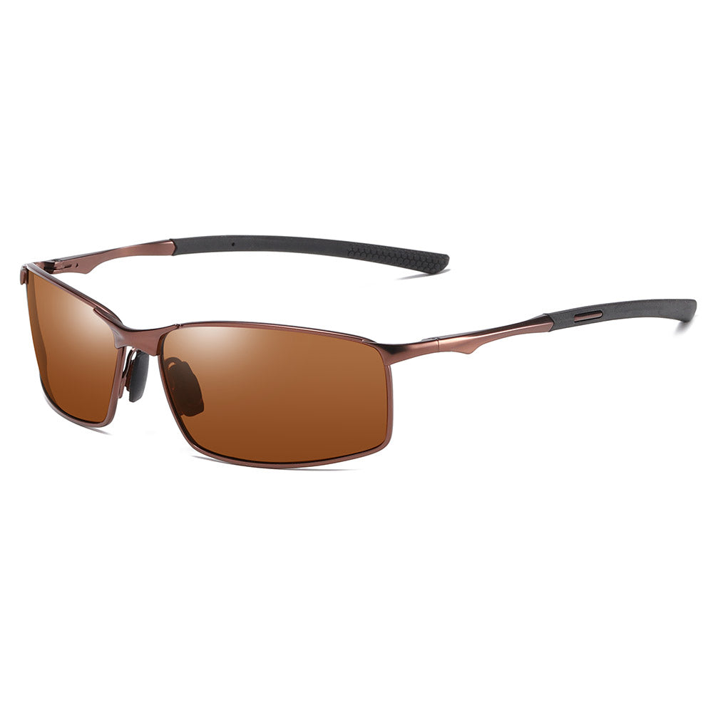 Gafas de Sol para Hombre Techsuit 559, Polarizadas, Protección UV, Marrón