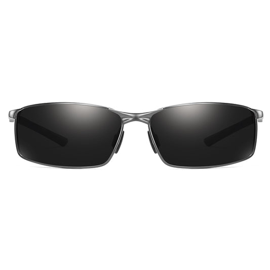 Gafas de Sol para Hombre Techsuit 559, Polarizadas, Protección UV, Negras Plateadas
