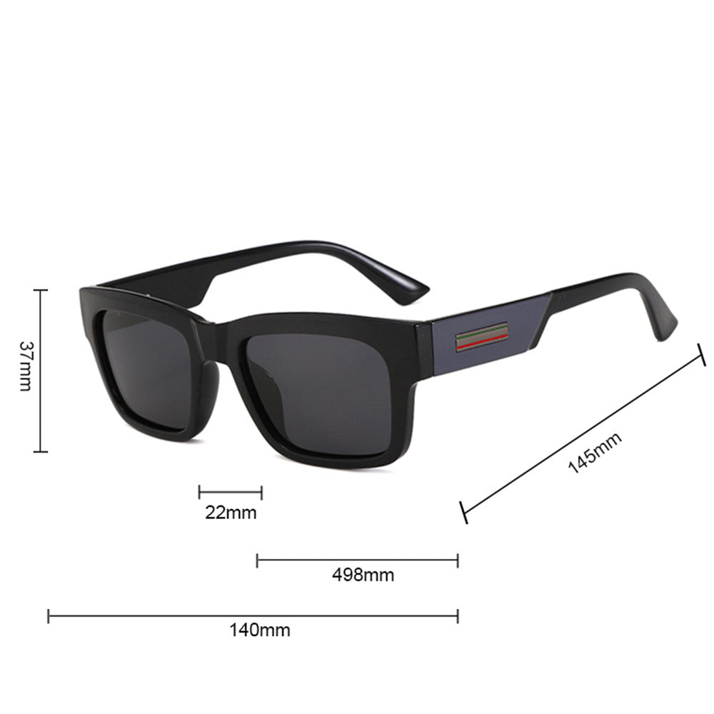 Gafas de Sol para Hombre Techsuit 8491, Polarizadas, Protección UV, Negro Mate Rojo