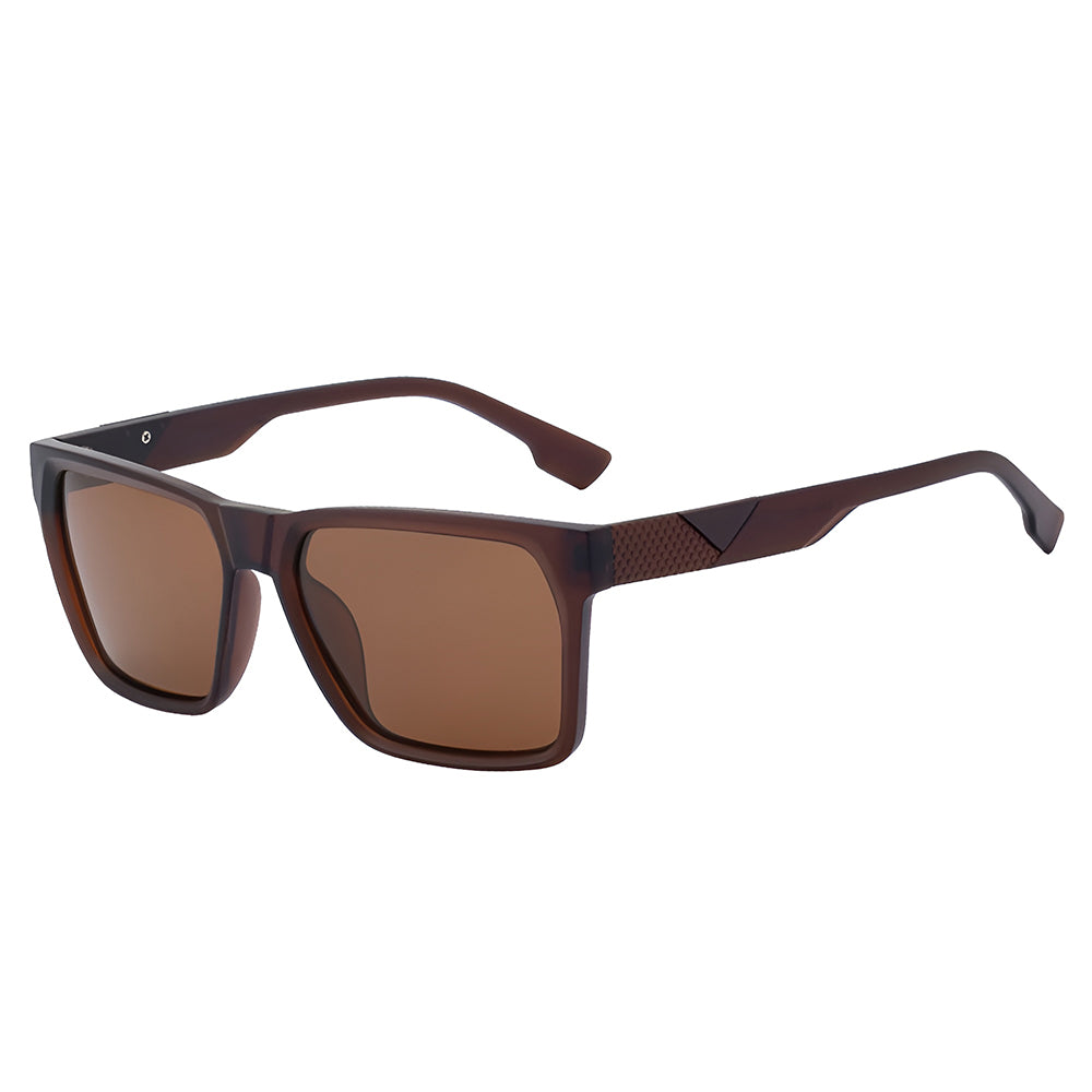 Gafas de Sol para Hombre Techsuit 8500, Polarizadas, Protección UV, Marrón