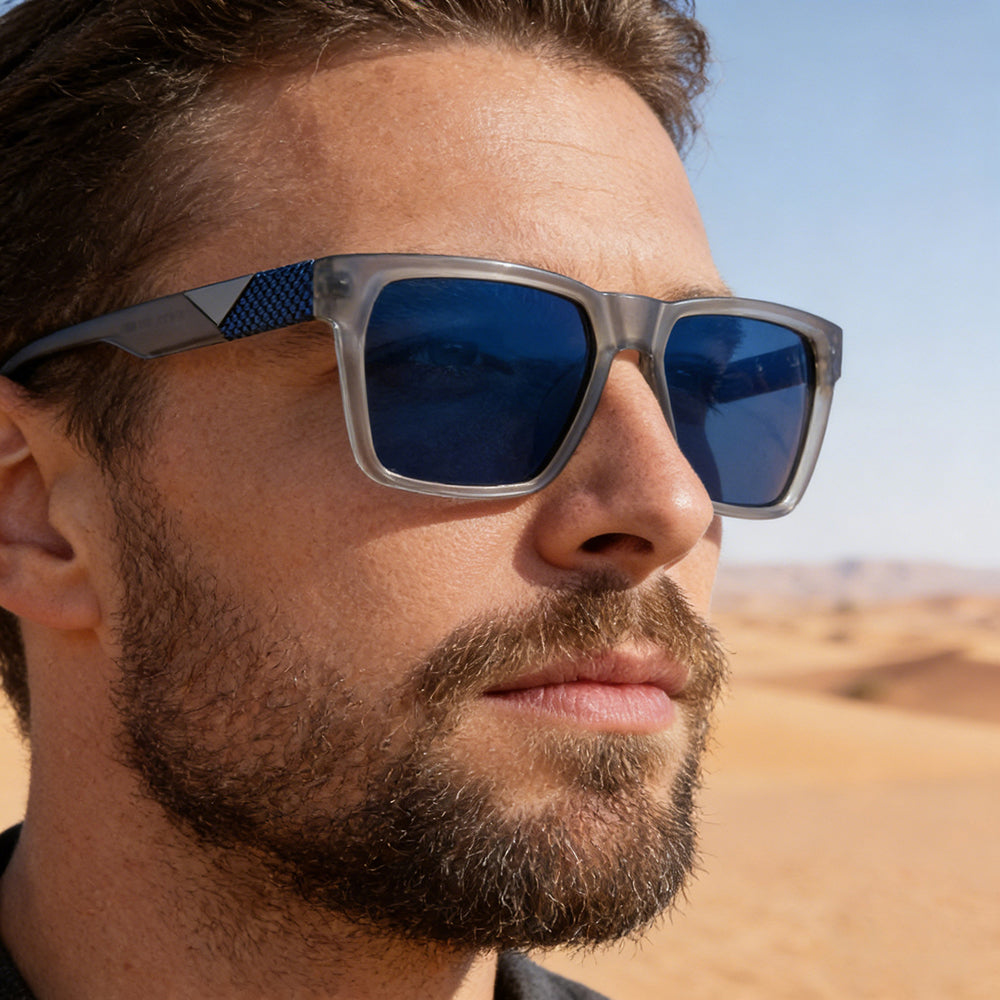 Gafas de Sol para Hombre Techsuit 8500, Polarizadas, Protección UV, Marrón