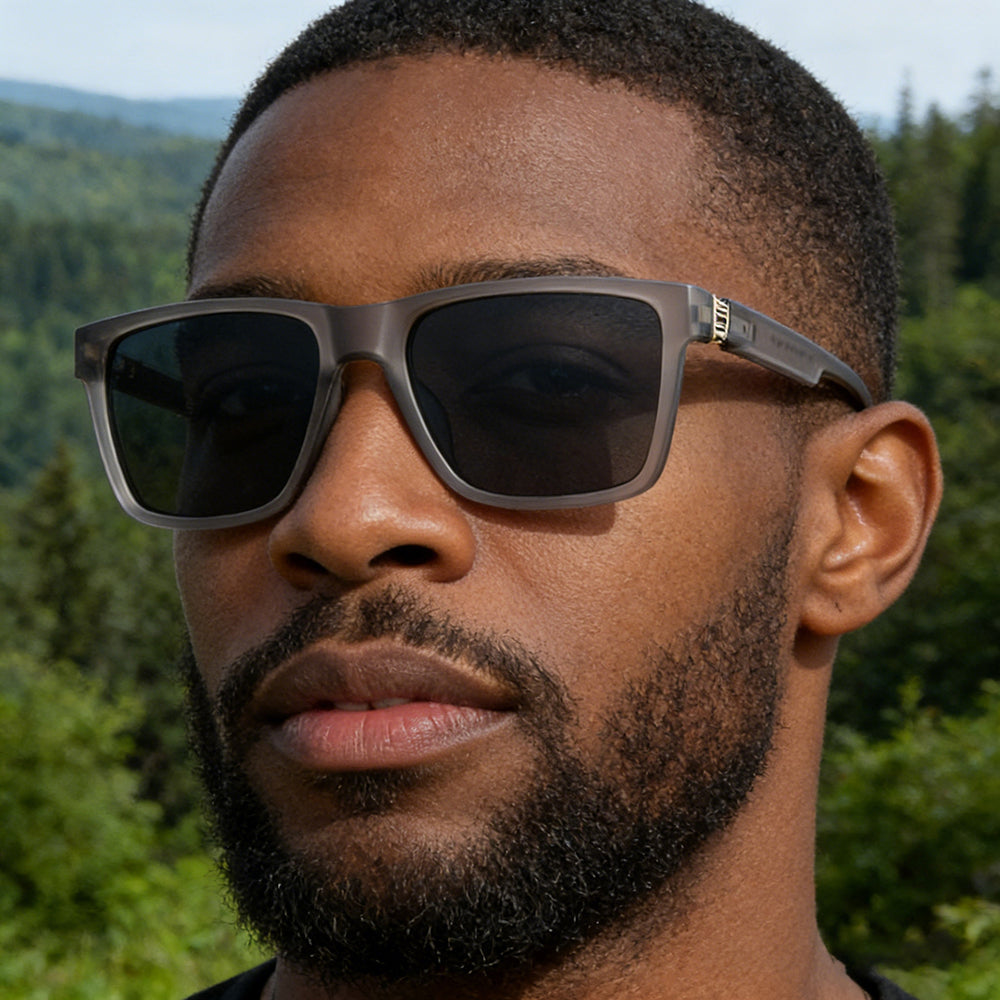 Gafas de Sol para Hombre Techsuit 8506, Polarizadas, Protección UV, Negro Mate