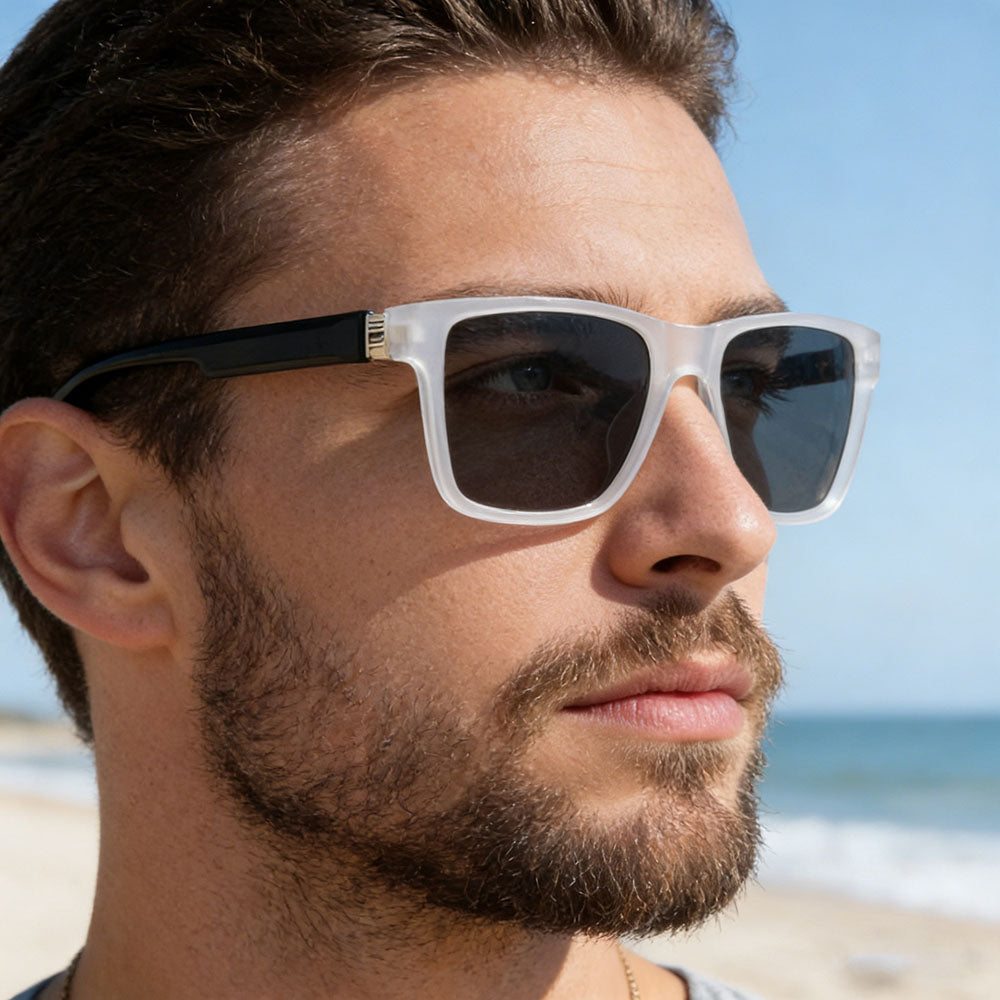 Gafas de Sol para Hombre Techsuit 8506, Polarizadas, Protección UV, Negro Mate