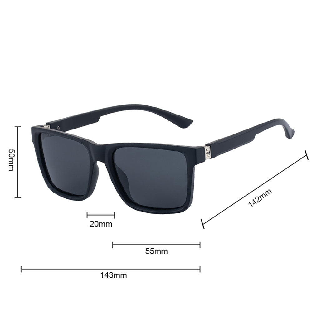 Gafas de Sol para Hombre Techsuit 8506, Polarizadas, Protección UV, Negro Mate
