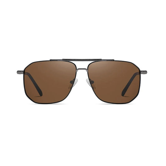 Gafas de Sol para Hombre Techsuit 8538, Polarizadas, Protección UV, Gris Marrón