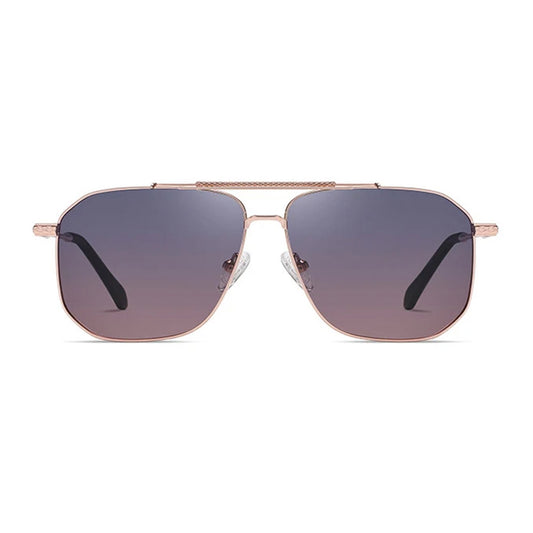 Gafas de Sol para Hombre Techsuit 8538, Polarizadas, Protección UV, Rosa Dorado Morado