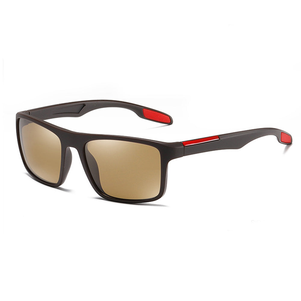 Gafas de Sol para Hombre Techsuit TR90 (MM101), Polarizadas, Protección UV, Marrón