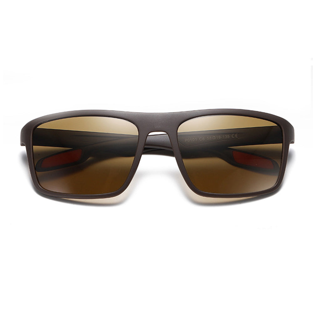 Gafas de Sol para Hombre Techsuit TR90 (MM101), Polarizadas, Protección UV, Marrón