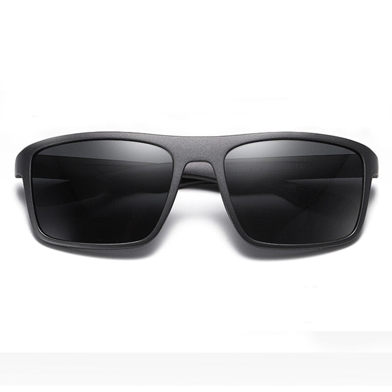 Gafas de Sol para Hombre Techsuit TR90 (MM101), Polarizadas, Protección UV, Negro Mate Gris