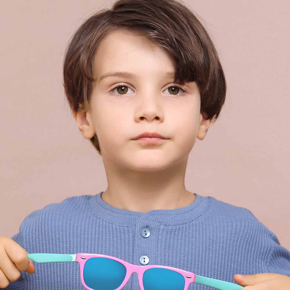 Gafas de Sol para Niños Techsuit D802, Polarizadas, Protección UV, Azules Amarillas