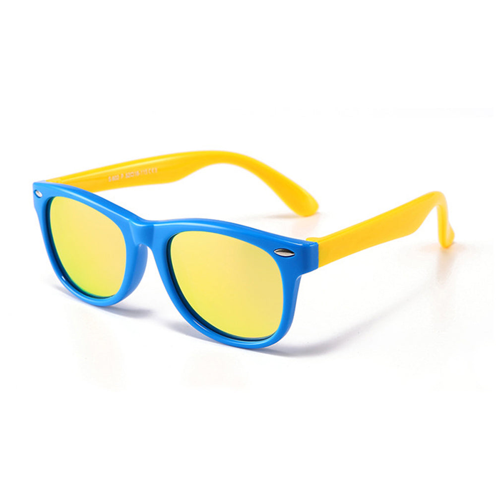 Gafas de Sol para Niños Techsuit D802, Polarizadas, Protección UV, Azules Amarillas