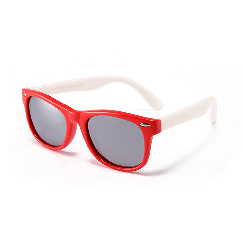 Gafas de Sol para Niños Techsuit D802, Polarizadas, Protección UV, Rojo Blanco
