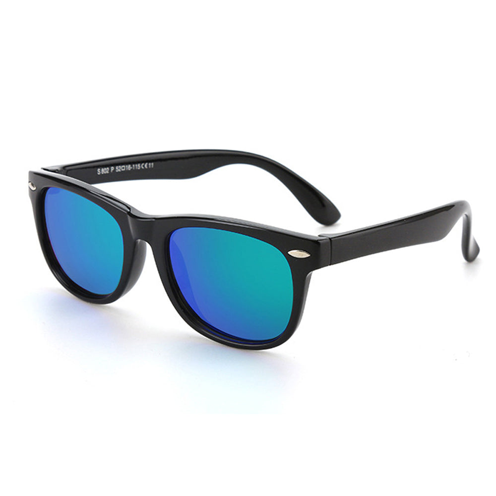 Gafas de Sol para Niños Techsuit D802, Polarizadas, Protección UV, Rojas Negras Verdes