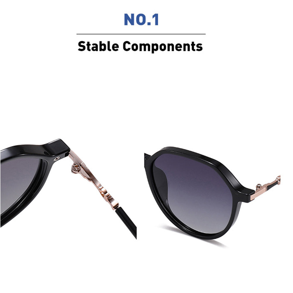 Gafas de Sol Mujer Techsuit 2203, Polarizadas, Protección UV, Negro Gris