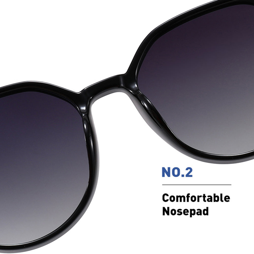 Gafas de Sol Mujer Techsuit 2203, Polarizadas, Protección UV, Negro Gris
