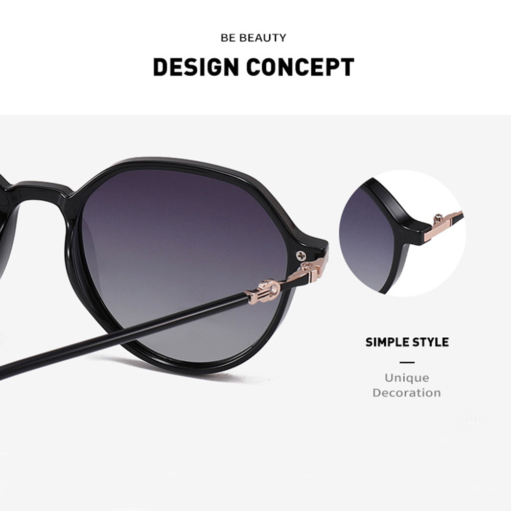 Gafas de Sol Mujer Techsuit 2203, Polarizadas, Protección UV, Negro Gris