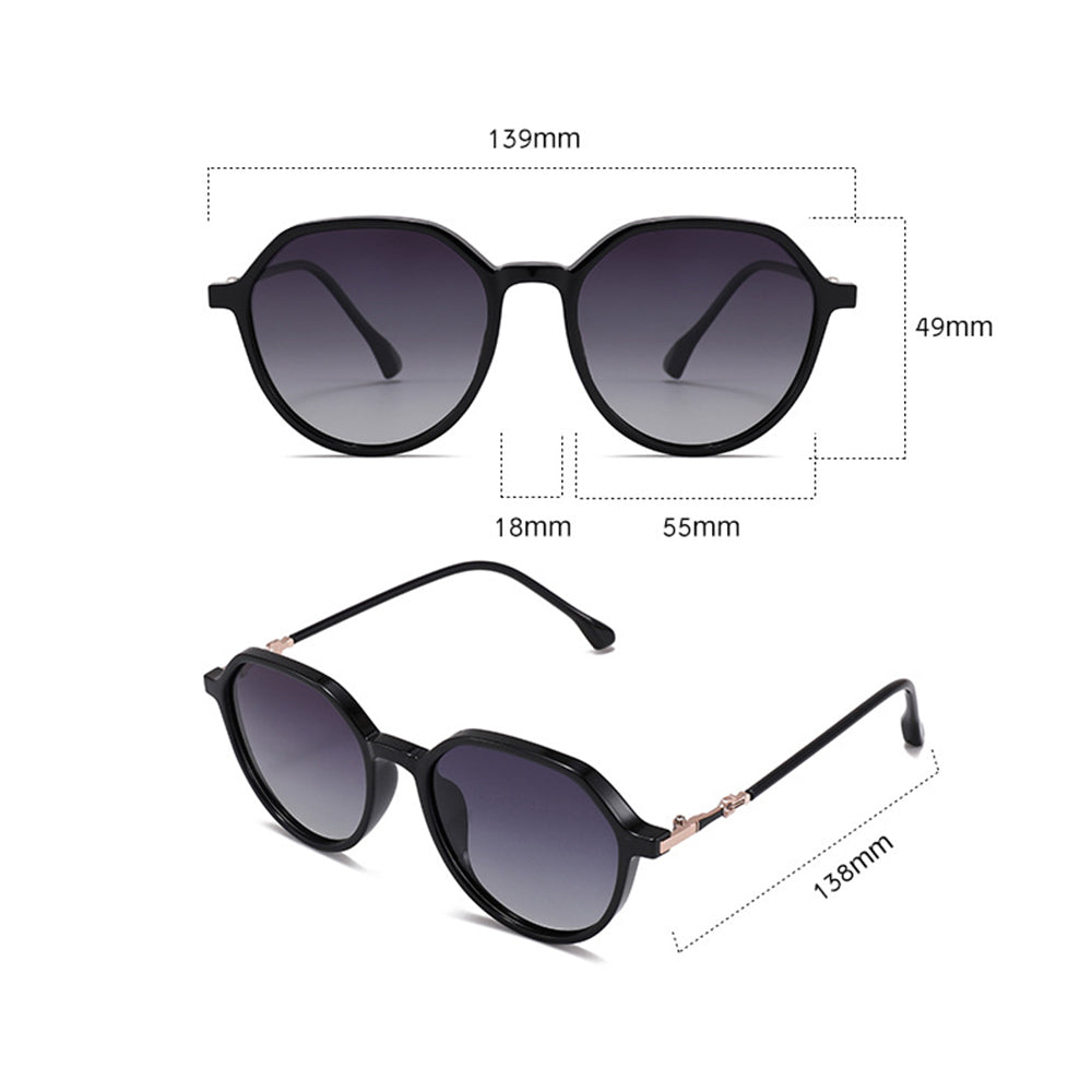 Gafas de Sol Mujer Techsuit 2203, Polarizadas, Protección UV, Negro Gris