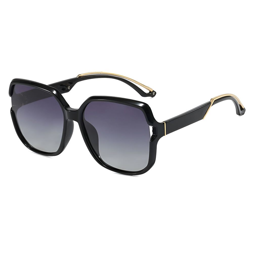 Gafas de Sol Mujer Techsuit 5228, Polarizadas, Negro Dorado