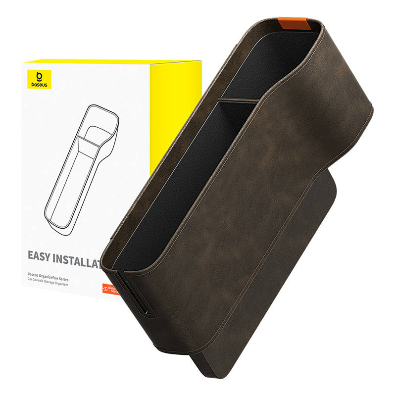 Organizador de Auto Baseus OrganizeFun para el espacio entre la consola y el asiento, Marrón C20256502001-00