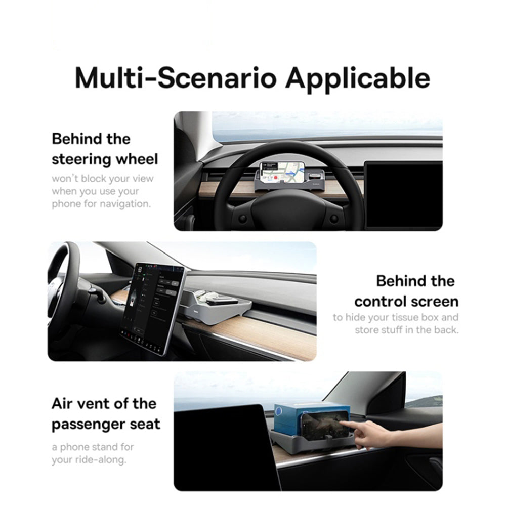 Organizador Auto con lector de tarjeta ETC Baseus T-Space para coche Tesla C20251301811-00