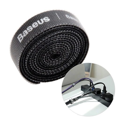 Organizador de Cables Baseus Circle, Velcro, 1m, Negro ACMGT-E01