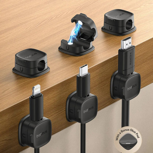 Organizador de Cables Baseus Lite Magnético, Set de 3 Piezas, Negro B01331106111-00