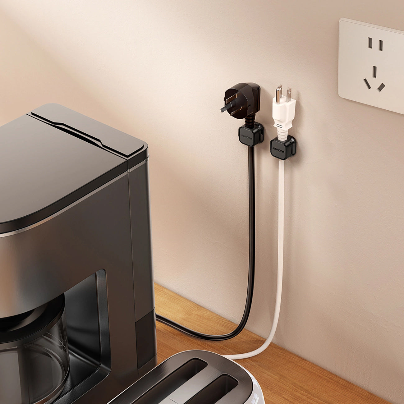 Organizador de Cables Joyroom JR-ZS368, Set de 6 Piezas, Negro