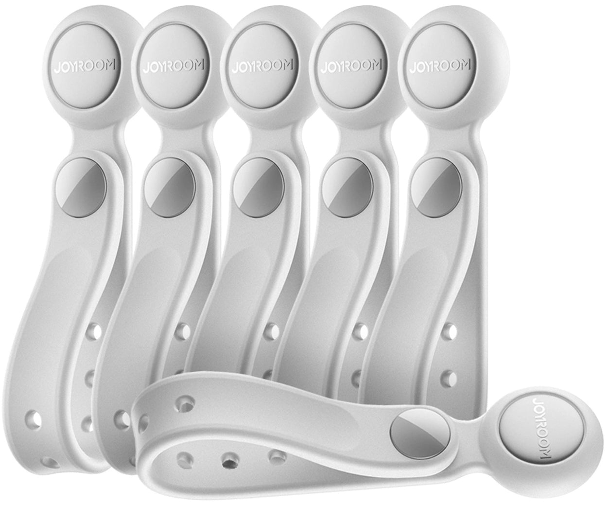 Organizador de Cables Joyroom JR-ZS422, Magnético, Set de 6 Piezas, Blanco