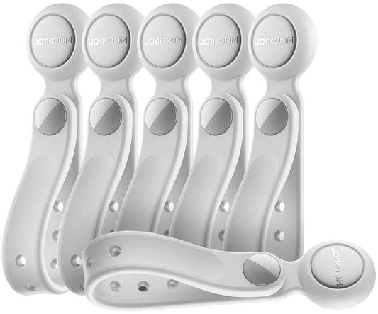 Organizador de Cables Joyroom JR-ZS422, Magnético, Set de 6 Piezas, Blanco