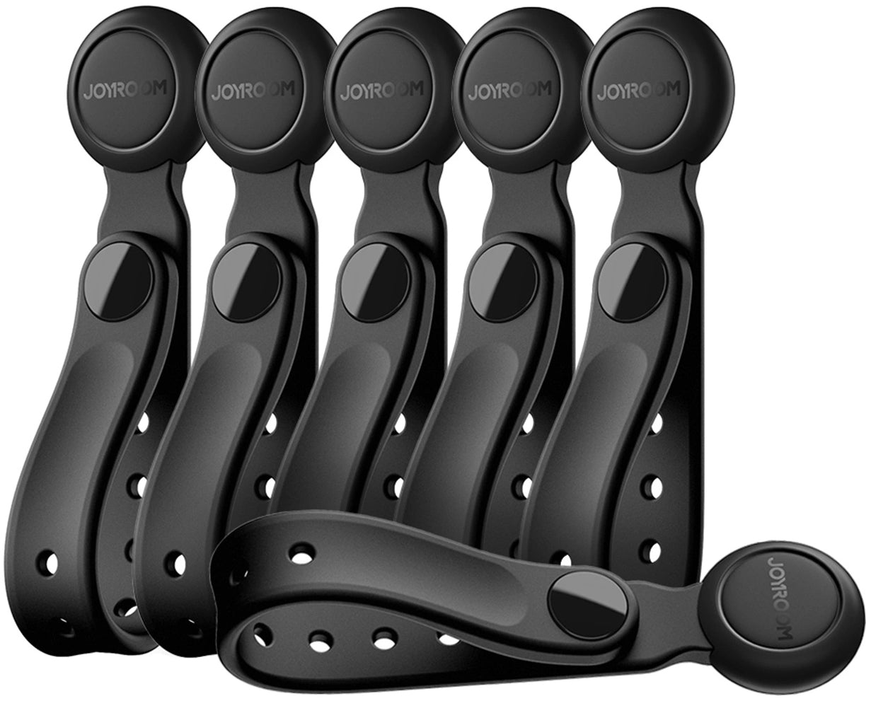 Organizador de Cables Joyroom JR-ZS422, Magnético, Set de 6 Piezas, Negro