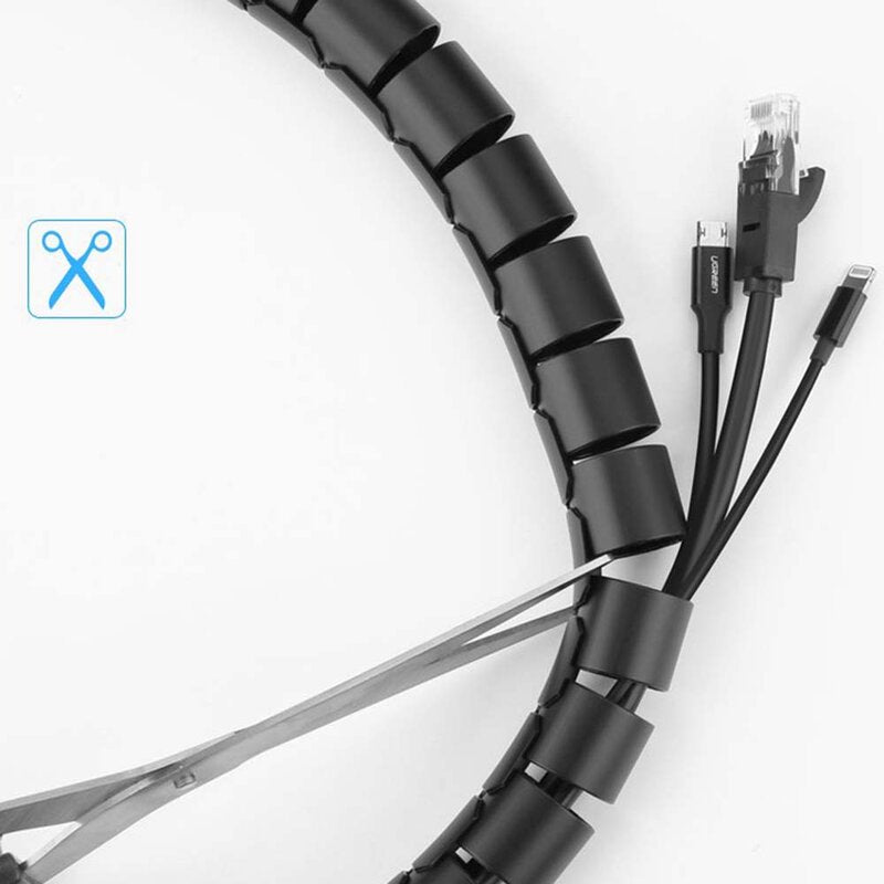 Organizador de Cables UGREEN LP121, 25mm, 3m, Negro