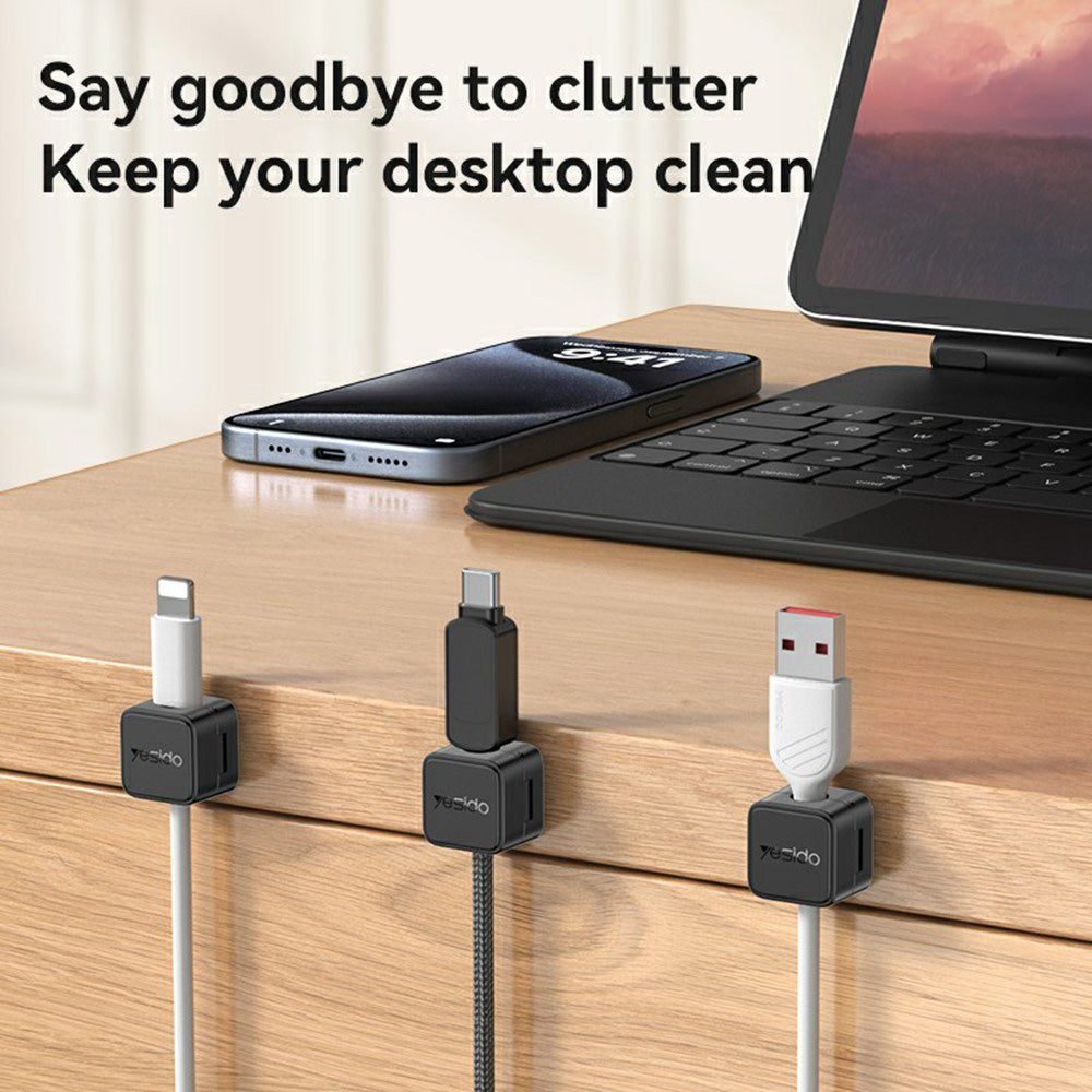 Organizador de Cables Yesido C216WH, Set de 4 piezas, Blanco