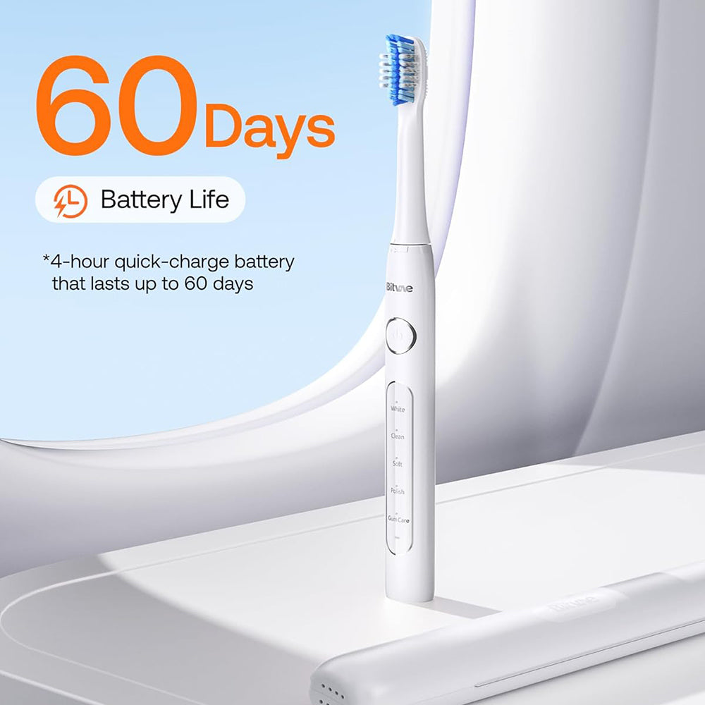 Cepillo de Dientes Eléctrico Bitvae D2, Blanco