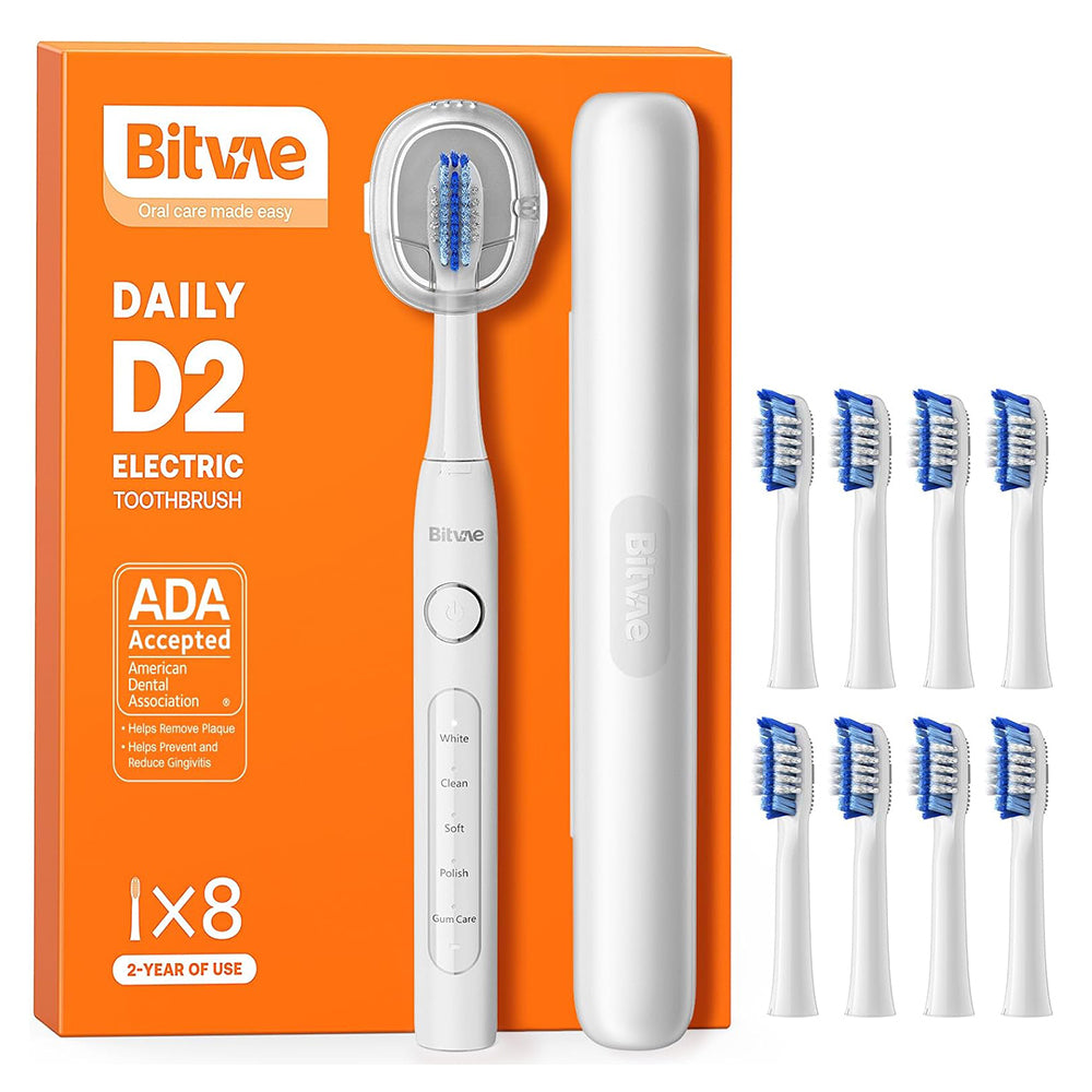 Cepillo de Dientes Eléctrico Bitvae D2, Blanco