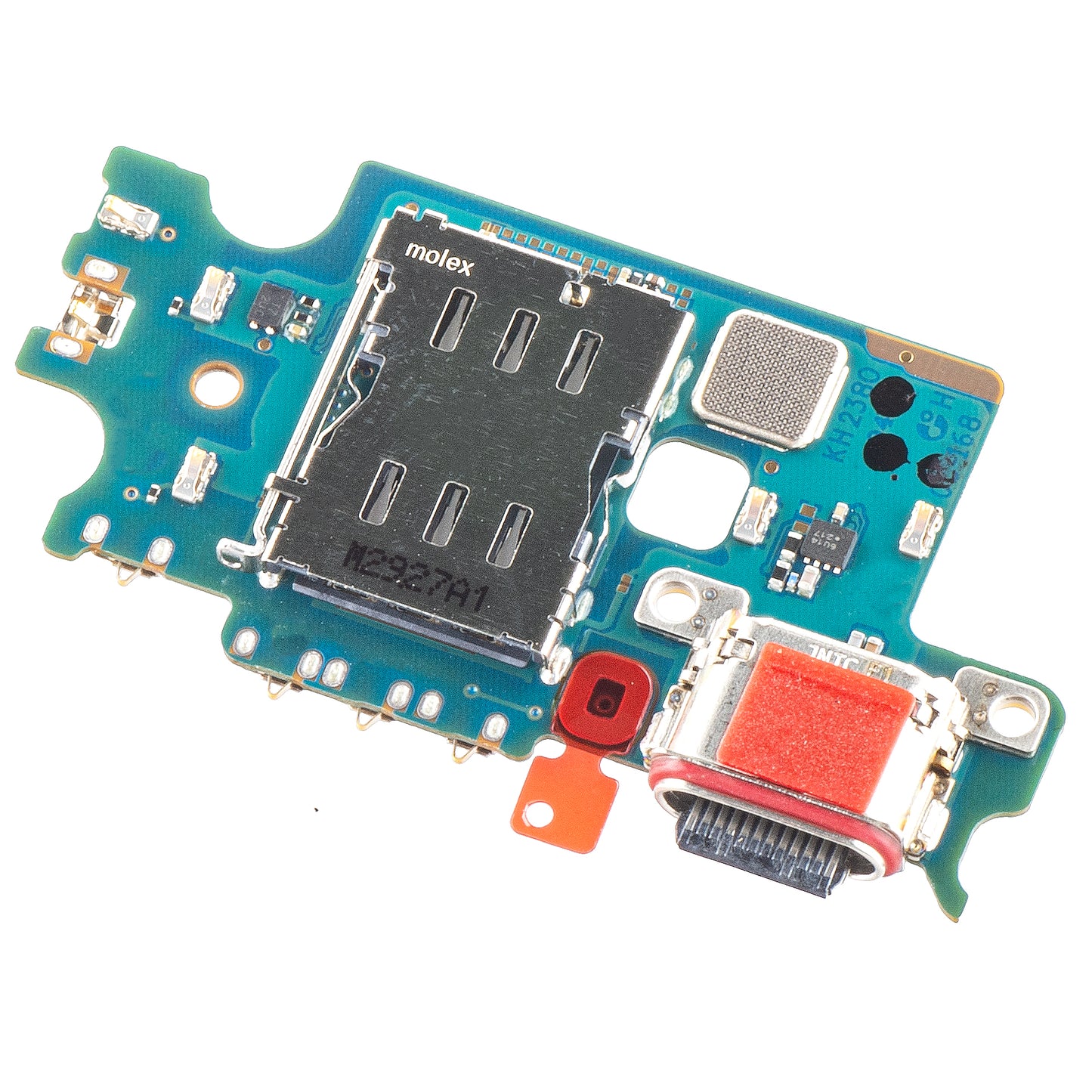 Placa con conector de carga - Micrófono - Módulo lector SIM Samsung Galaxy S22+ 5G S906, Service Pack GH96-14805A