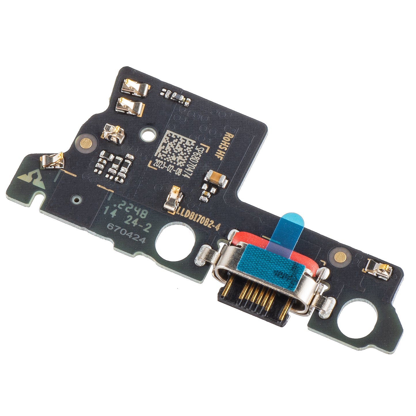 Placa con Conector de Carga - Micrófono Motorola Moto E13, Service Pack 5P68C22348