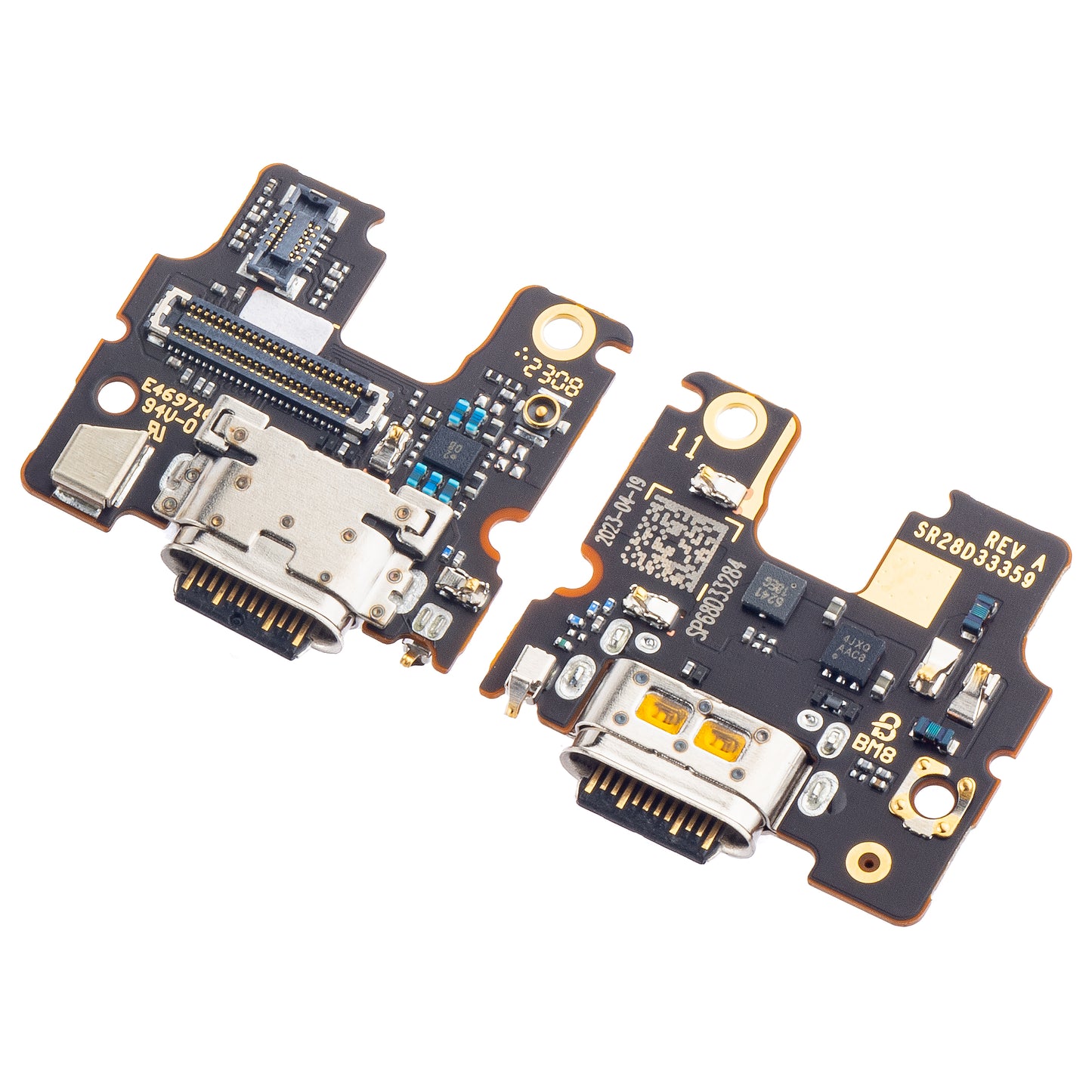 Placa con Conector de Carga - Micrófono Motorola Edge 30, Service Pack 5P68C20589