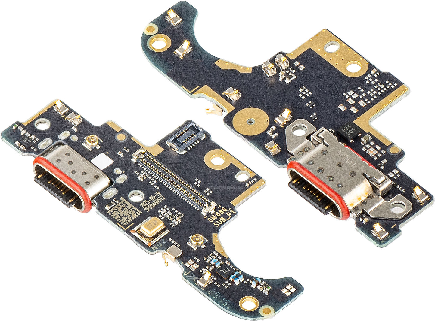 Placa con Conector de Carga - Micrófono Motorola Moto G86, Service Pack 5B28C30464